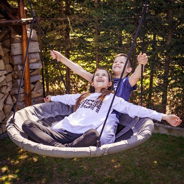 Detská hojdačka Nest 95 cm - čierna / antracit