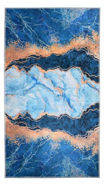 Modrý/v zlatej farbe koberec 80x50 cm - Vitaus