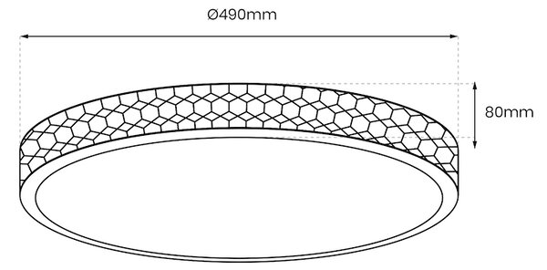 Stropné LED svietidlo Shiny, 1x LED 34w, 4000k, w