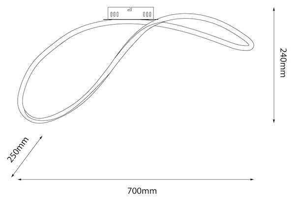 Stropné LED svietidlo Infinity, 1x LED 21w, 4000k, b