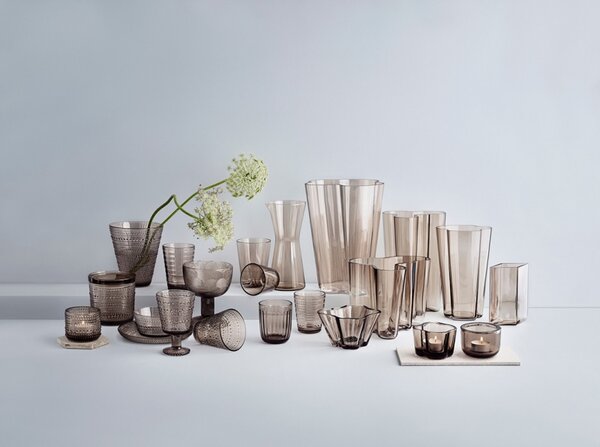 Iittala Váza Kastehelmi 154mm, ľanová
