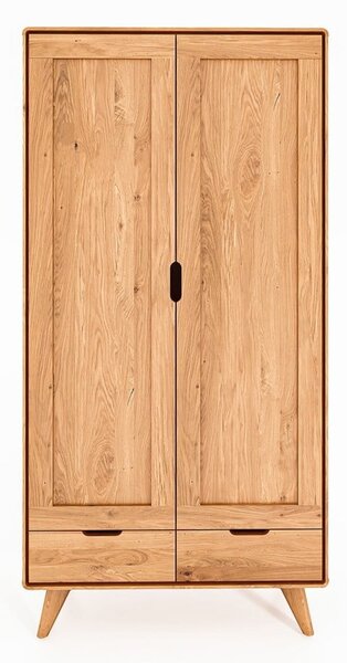 Šatníková skriňa z dubového dreva 90x180 cm Greg - The Beds