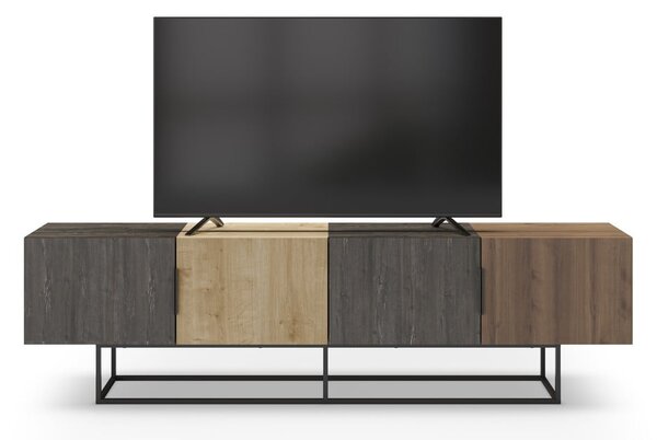 TV stolík v dekore duba v prírodnej farbe 200x55 cm Titan – Marckeric