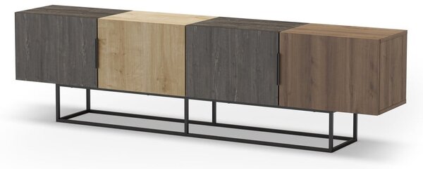 TV stolík v dekore duba v prírodnej farbe 200x55 cm Titan – Marckeric