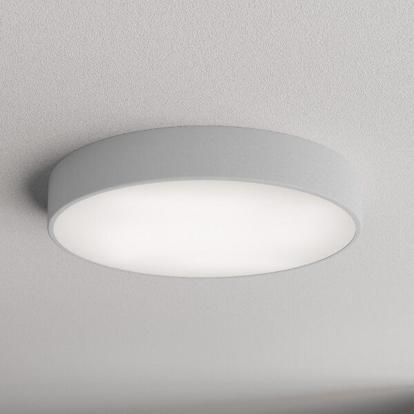 Kúpeľňové stropné svietidlo so snímačom CLEO 4xE27/24W/230V pr. 50 cm IP54 sivé