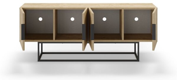 TV stolík v dekore duba v prírodnej farbe 140x55 cm Titan – Marckeric