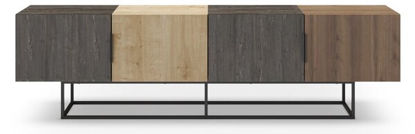 TV stolík v dekore duba v prírodnej farbe 200x55 cm Titan – Marckeric