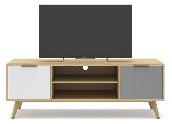 TV stolík z borovicového dreva v prírodnej farbe 140x53 cm Elfa - Marckeric