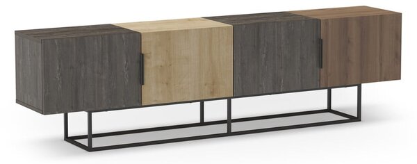 TV stolík v dekore duba v prírodnej farbe 200x55 cm Titan – Marckeric