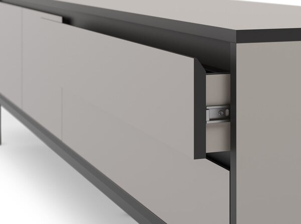 Sivo-béžový TV stolík 180x55 cm Lorenza – Marckeric