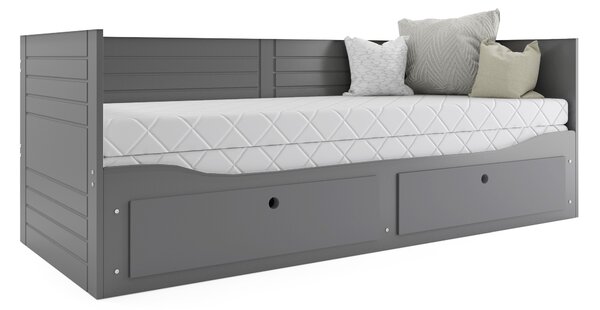 Interbeds Hermes Skladacia detská posteľ 80x160 grafitová (po rozložení 160x200cm)