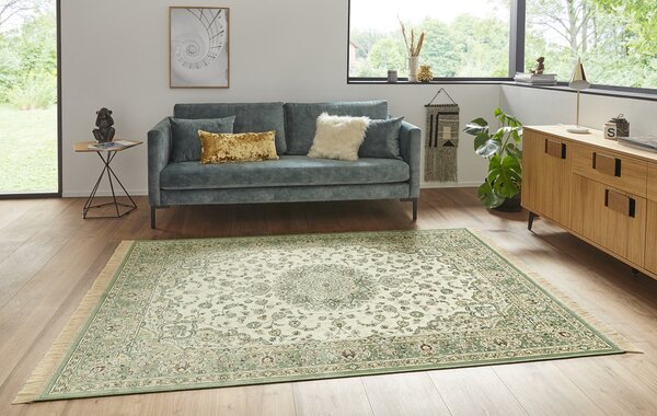 Hanse Home , Kusový koberec Naveh 104379 Ivory / Green, 140x95, zelená, chodba / predsieň