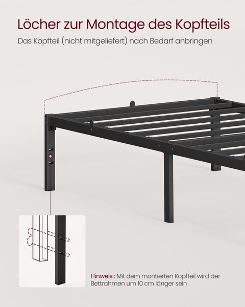 Kovová posteľ 90 cm RMB132B01