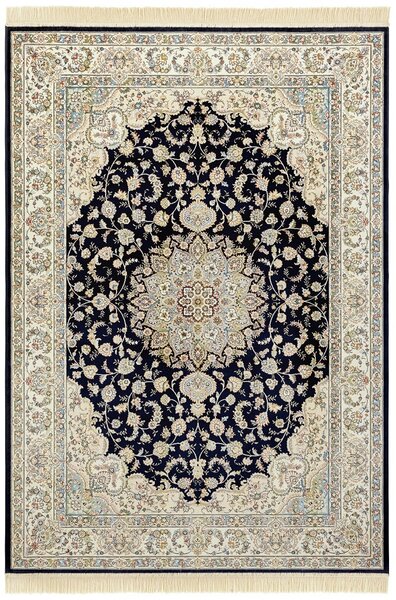 Nouristan - Hanse Home koberce Kusový koberec Naveh 104378 darkblue / Cream - 135x195 cm