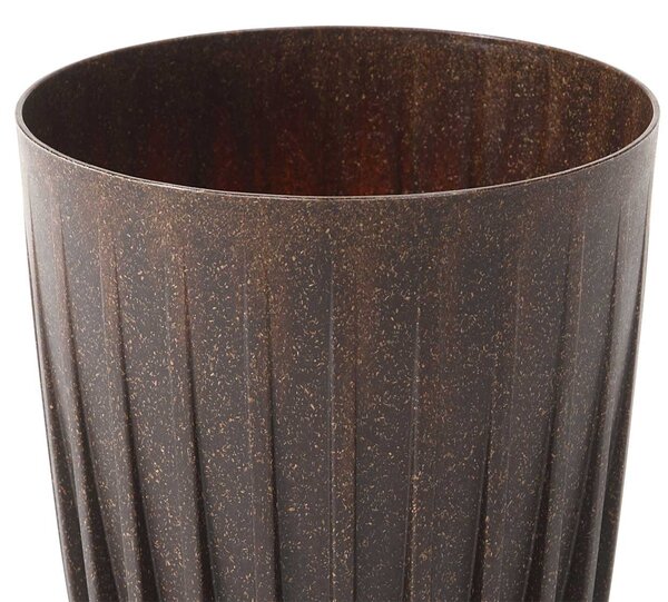 PLASTOVÝ KVETINÁČ STRIPPED ECO 30X25 CM TMAVOHNEDÁ