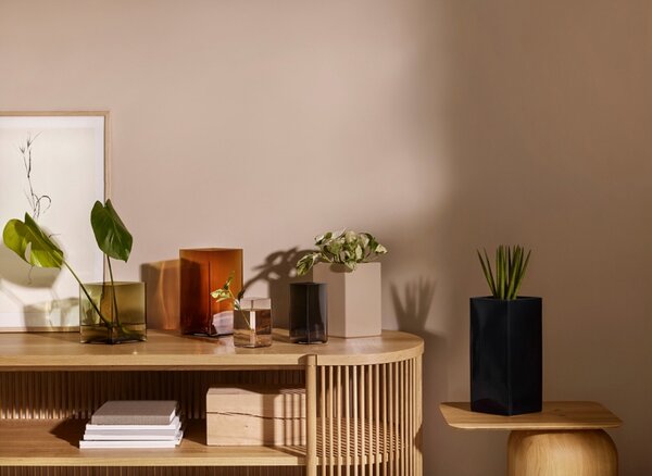 Iittala Váza Ruutu 180mm, keramická / tmavo modrá