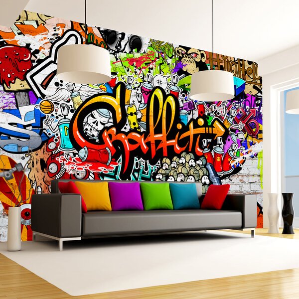 Fototapeta - Farebné graffiti + zadarmo lepidlo - 250x175