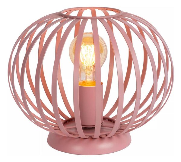 Lucide 78593/25/66 - Stolná lampa MERLINA 1xE27/40W/230V pr. 25,5 cm ružová