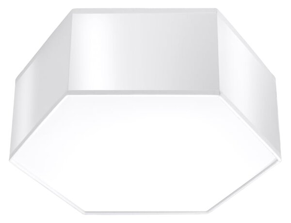 Stropné svietidlo Sunde, 1x biele plastové tienidlo, (biely plast)