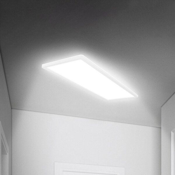 Panel Move LED, senzor, 58 x 20 cm, IP44, plast, biely, Biela / opálová, Chodba, Plast, Stropné svetlo