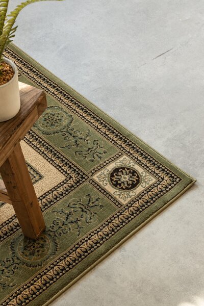 Hanse Home , Kusový koberec Herat 105991 Green Cream, 80x120, zelená, chodba / predsieň