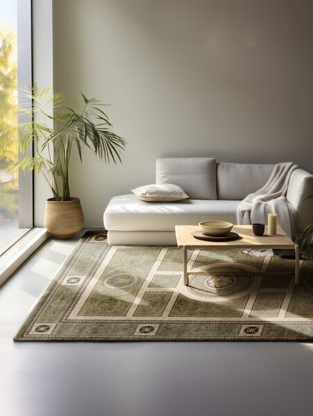 Hanse Home , Kusový koberec Herat 105991 Green Cream, 80x120, zelená, chodba / predsieň