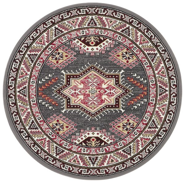 Nouristan - Hanse Home koberce Kruhový koberec Mirkan 104099 Grey - 160x160 (priemer) kruh cm