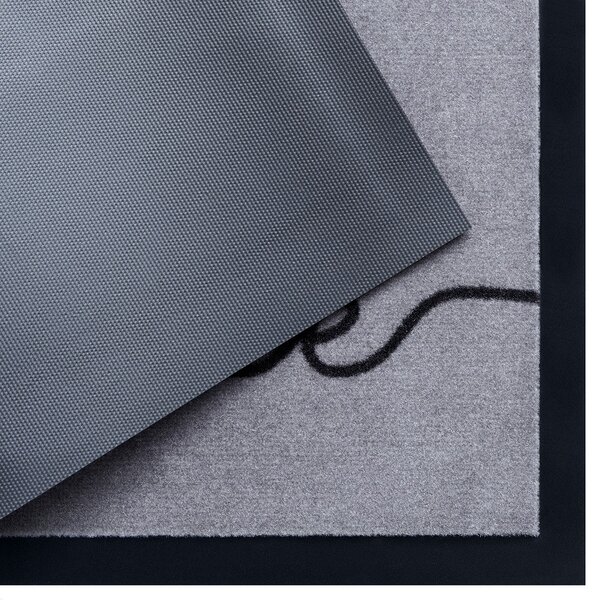 Hanse Home Collection koberce Protišmyková rohožka Welcome 104511 Grey / Black – na von aj na doma - 40x60 cm