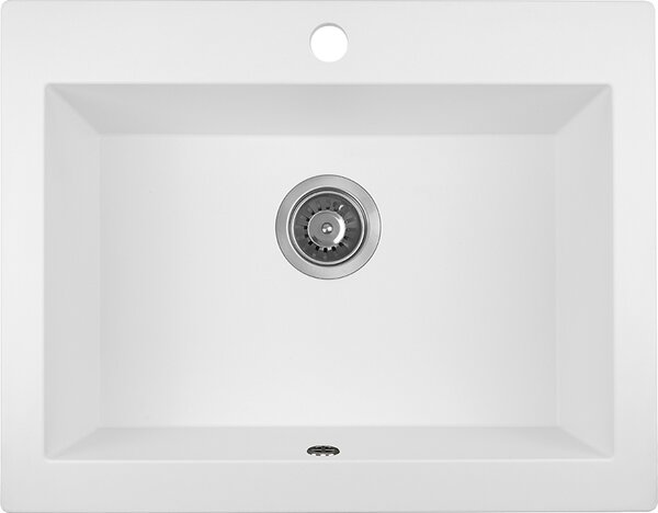 Laveo Komodo, 1-komorový granitový drez 586x490x221 mm, biela, LAV-SBK_610A