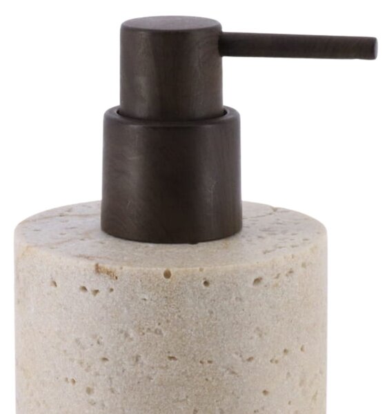 Dávkovač mydla Glavan, béžová/s drevenými prvkami, 320 ml