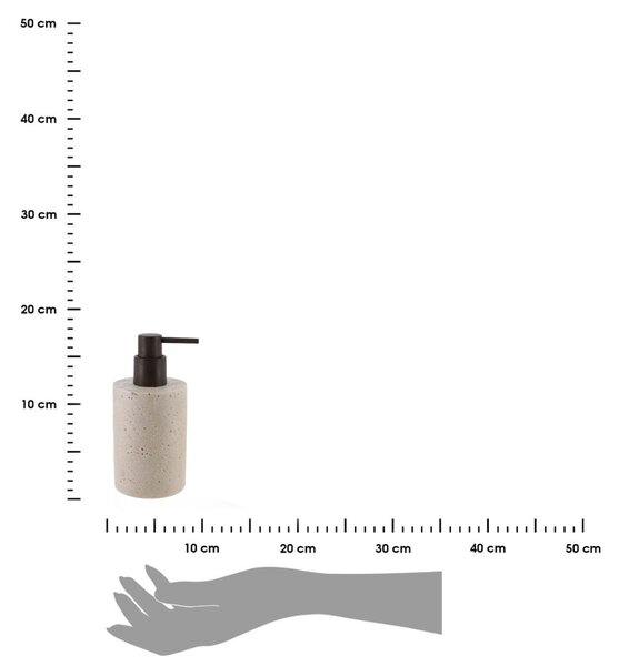 Dávkovač mydla Glavan, béžová/s drevenými prvkami, 320 ml