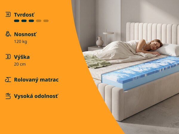 Penový matrac Frozea 80x200 - poťah NoStress