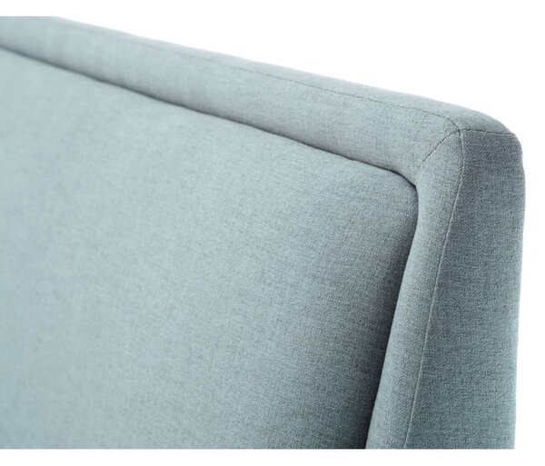 Modrá/sivá čalúnená dvojlôžková posteľ s úložným priestorom s roštom 160x200 cm Frieda – Meise Möbel