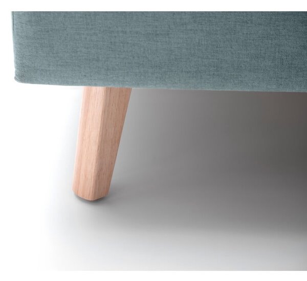 Modrá/sivá čalúnená dvojlôžková posteľ s úložným priestorom s roštom 160x200 cm Frieda – Meise Möbel