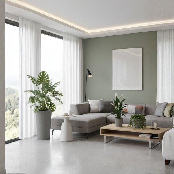 PLASTOVÝ KVETINÁČ URBANIKA ECO 57X29,5 CM SIVÁ