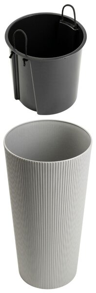 PLASTOVÝ KVETINÁČ URBANIKA ECO 57X29,5 CM SIVÁ