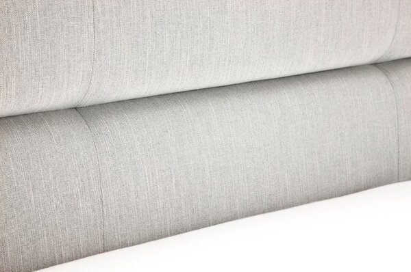 Svetlosivá čalúnená dvojlôžková posteľ s úložným priestorom s roštom 160x200 cm Lotte – Meise Möbel