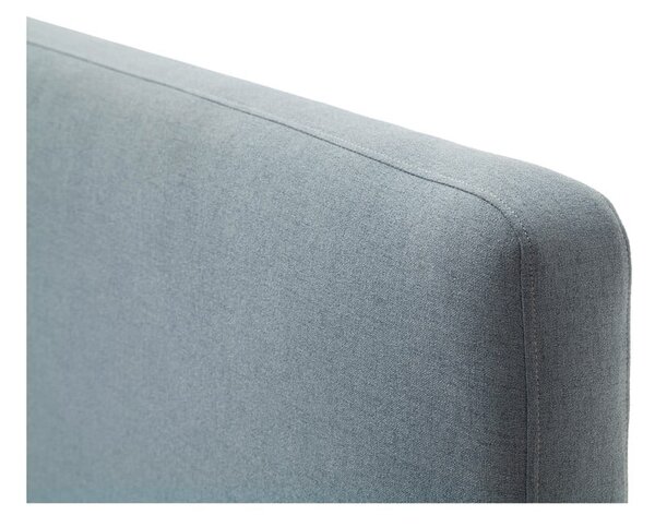 Sivomodrá čalúnená dvojlôžková posteľ s úložným priestorom s roštom 160x200 cm Mattis – Meise Möbel