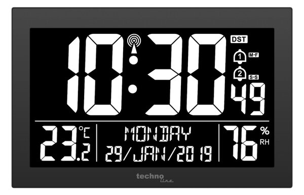 TechnoLine Digitálne nástenné hodiny s budíkom WS 8017