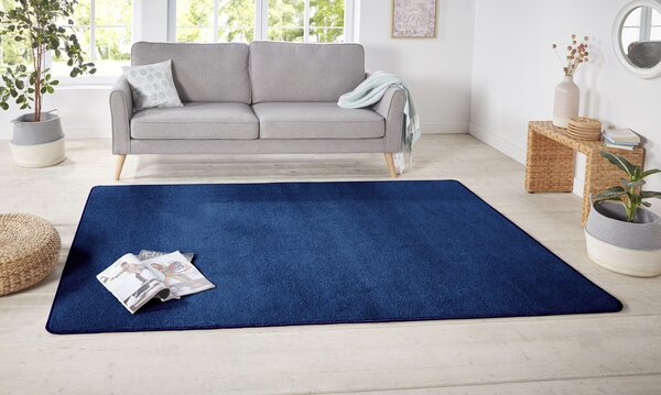 Hanse Home, Kusový koberec Nasty 104447 darkblue, 80x150, modrá, chodba / predsieň