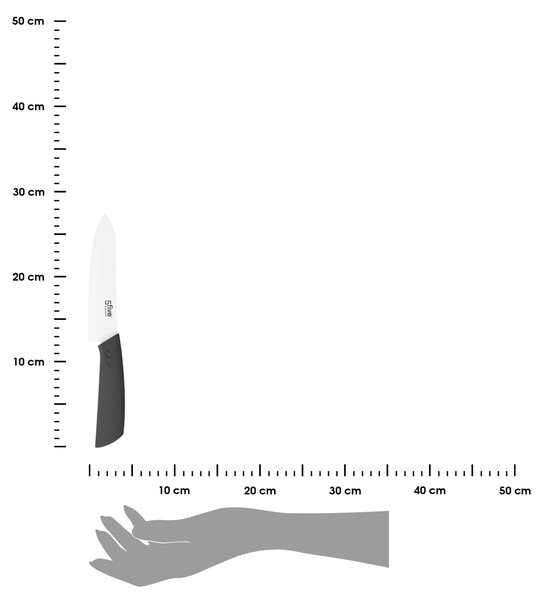 Keramický kuchynský nôž Zirco 27,5 cm