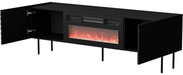 MEBLINE Komoda RTV s krbom TESSI 180 EF čierna