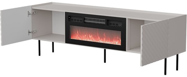 MEBLINE Komoda RTV s krbom TESSI 180 EF kašmír