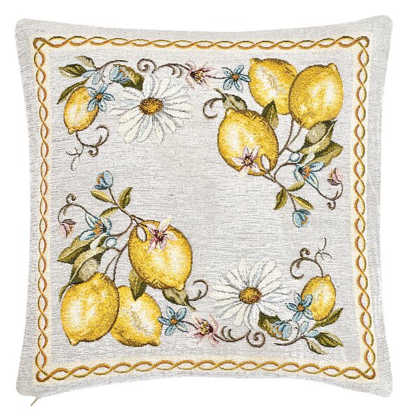 Gobelínová obliečka na vankúš Citróny Chenille IT117 Farba Viacfarebná Rozmery 42x42 cm