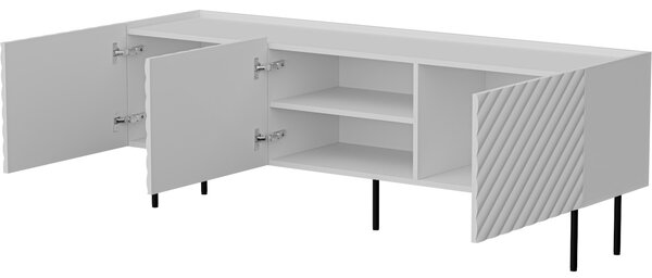 MEBLINE Komoda RTV TESSI 165 3D biela