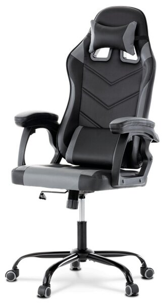 Herná stolička čierna / sivá KA-L626 GREY