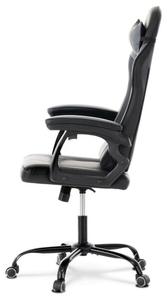 Herná stolička čierna / sivá KA-L626 GREY