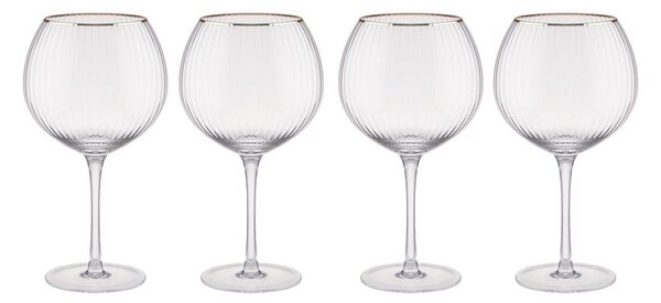 GOLDEN TWENTIES Sada pohárov na gin so zlatým okrajom 650 ml