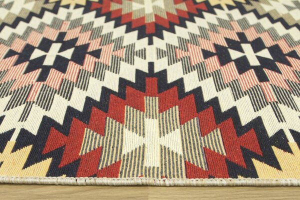 Obojstranný koberec / behúň Kilim Gold Aztecki Etno Romby viacfarebný