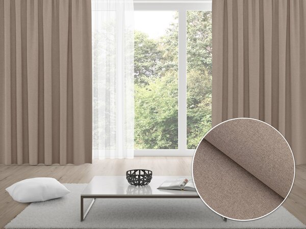 Biante 100% zatemňovací záves Blackout BKR-502 Svetlo hnedý režný - šírka 140 cm 140x140 cm